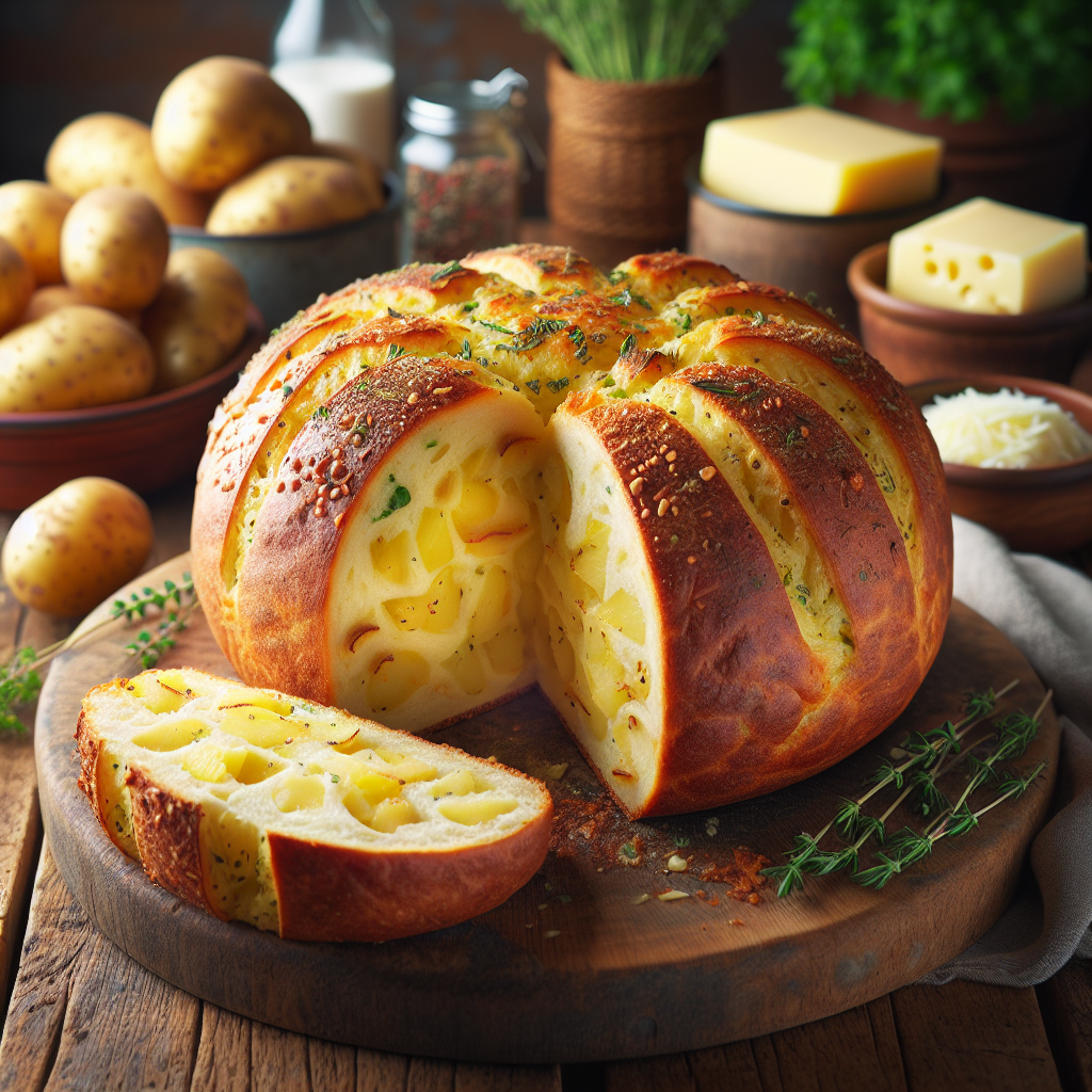 Deliciously Easy Potato Cheese Bread Recipe for Homemade Baking Enthusiasts